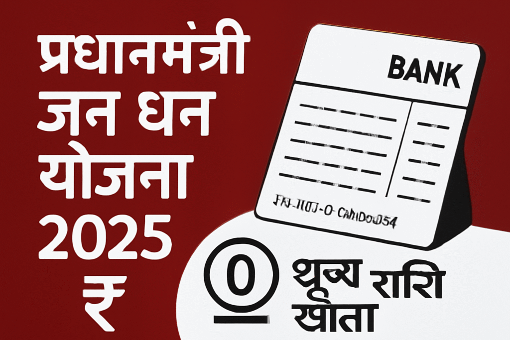 PMJDY 2025 Zero Balance Bank Account Benefits और आवेदन प्रक्रिय